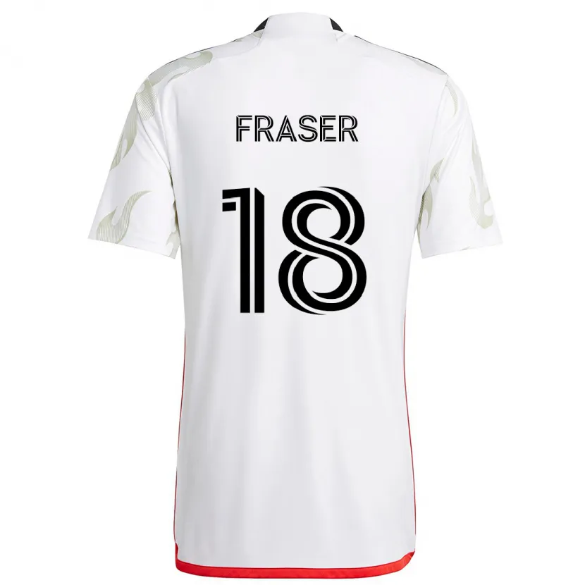 Danxen Pánské Liam Fraser #18 Bílá Červená Černá Daleko Hráčské Dresy 2024/25 Dres