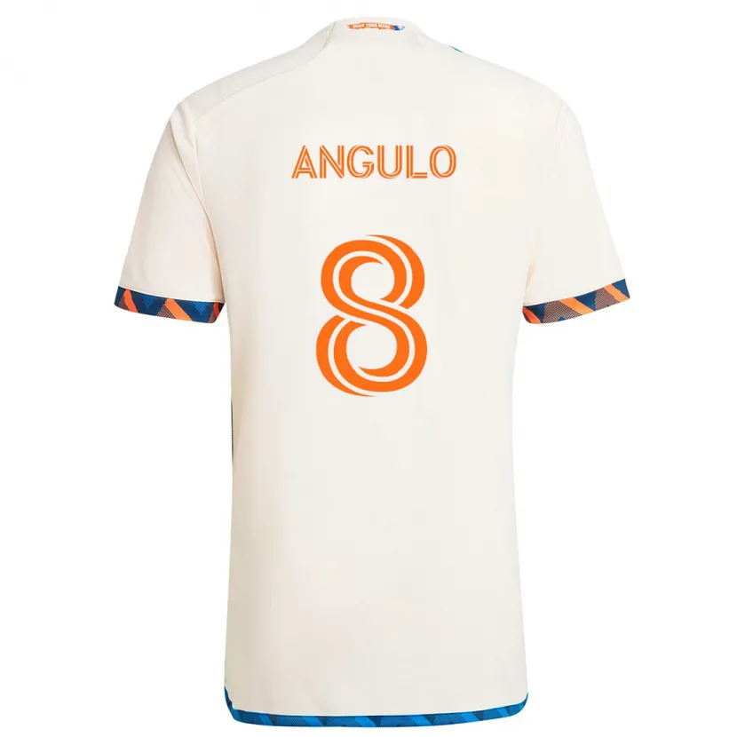 Danxen Pánské Marco Angulo #8 Bílá Oranžová Daleko Hráčské Dresy 2024/25 Dres