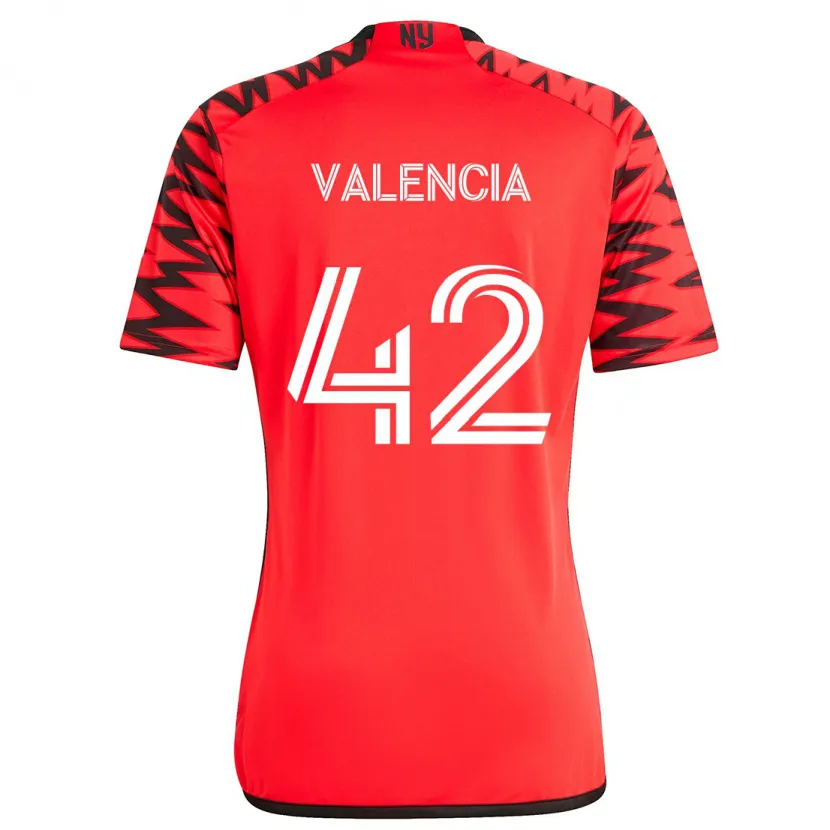 Danxen Pánské Omar Valencia #42 Červená Černá Bílá Daleko Hráčské Dresy 2024/25 Dres