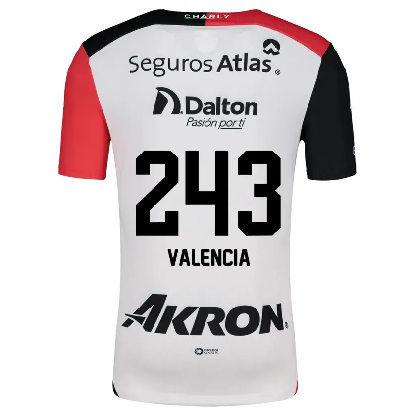 Danxen Pánské Luis Valencia #243 Bílá Červená Černá Daleko Hráčské Dresy 2024/25 Dres