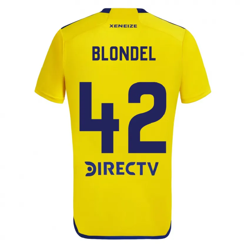 Danxen Pánské Lucas Blondel #42 Žlutá Modrá Daleko Hráčské Dresy 2024/25 Dres