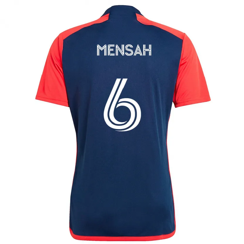 Danxen Dámské Jonathan Mensah #6 Modrá Červená Domů Hráčské Dresy 2024/25 Dres