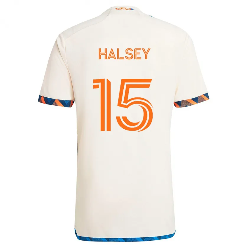 Danxen Dámské Bret Halsey #15 Bílá Oranžová Daleko Hráčské Dresy 2024/25 Dres