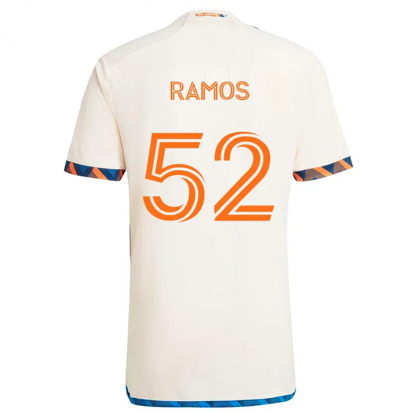 Danxen Dámské Yair Ramos #52 Bílá Oranžová Daleko Hráčské Dresy 2024/25 Dres