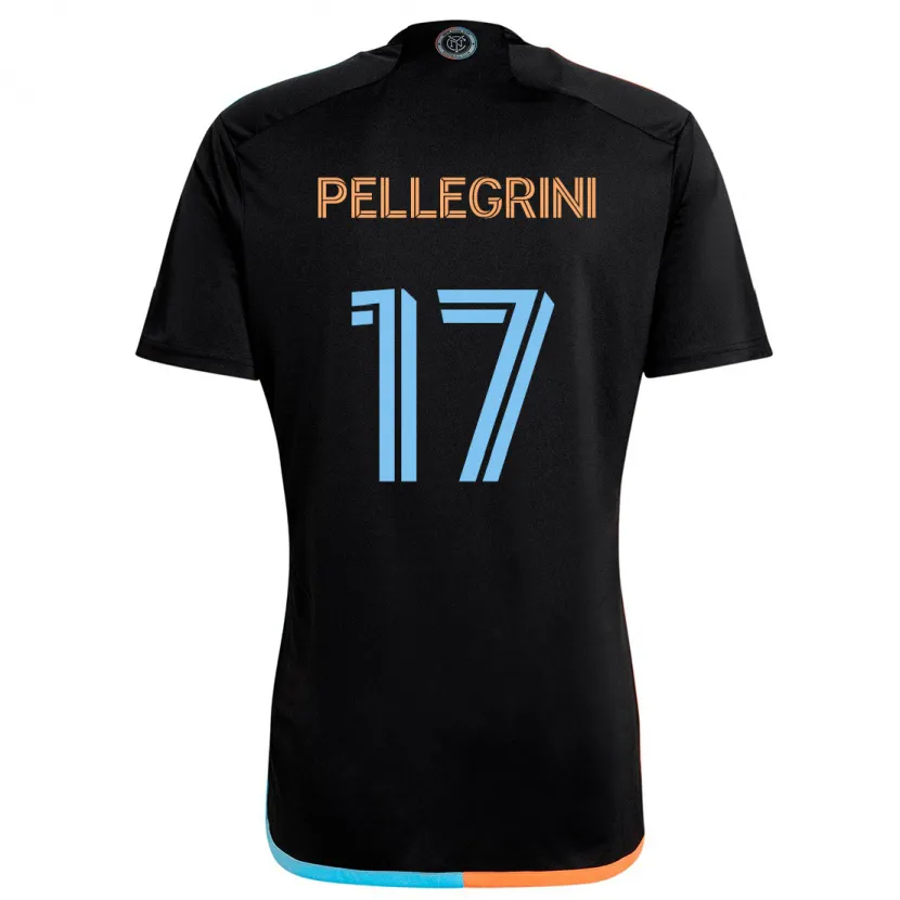 Danxen Dámské Matías Pellegrini #17 Černá Oranžová Modrá Daleko Hráčské Dresy 2024/25 Dres