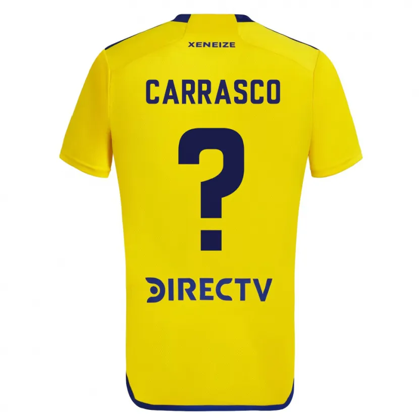 Danxen Dámské Julián Carrasco #0 Žlutá Modrá Daleko Hráčské Dresy 2024/25 Dres