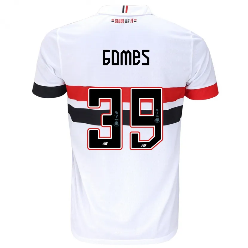 Danxen Dětské William Gomes #39 Bílá Červená Černá Domů Hráčské Dresy 2024/25 Dres