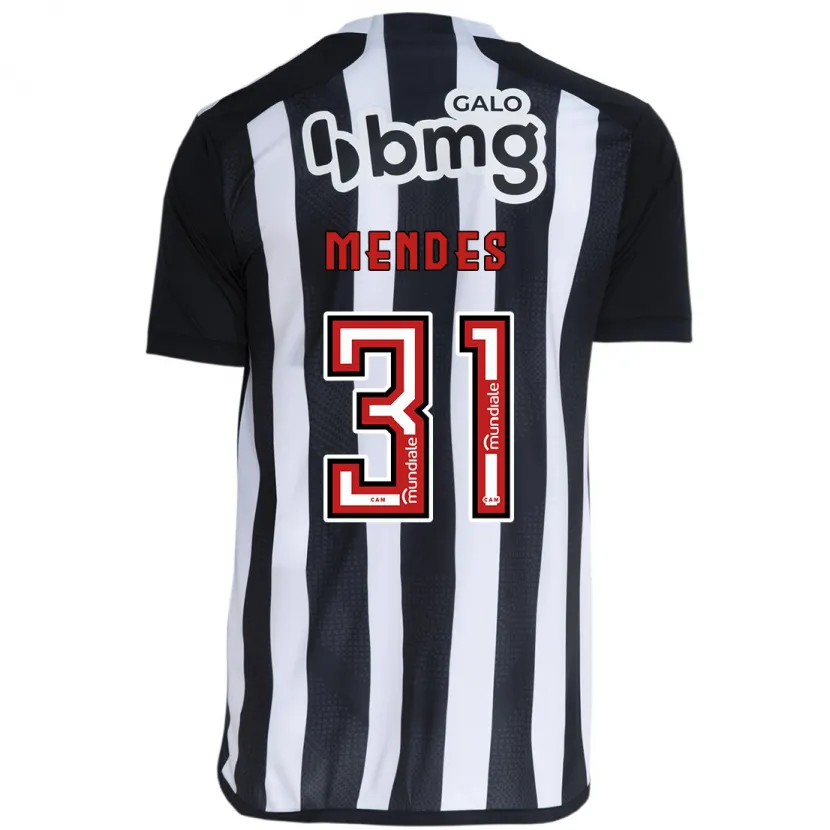 Danxen Dětské Matheus Mendes #31 Bílý Černý Domů Hráčské Dresy 2024/25 Dres