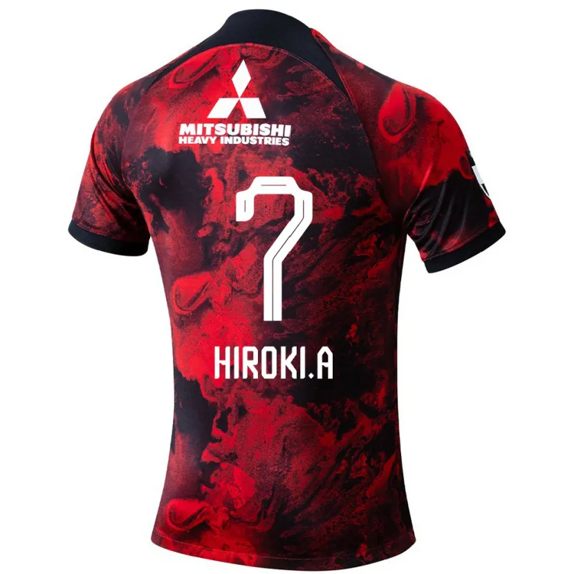 Danxen Dětské Hiroki Abe #7 Červená Černá Domů Hráčské Dresy 2024/25 Dres