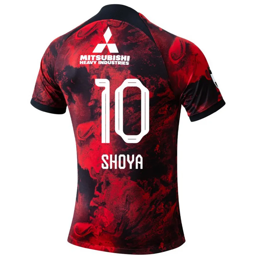 Danxen Dětské Shoya Nakajima #10 Červená Černá Domů Hráčské Dresy 2024/25 Dres