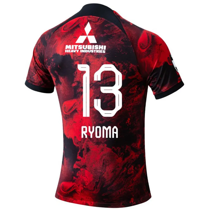 Danxen Dětské Ryoma Watanabe #13 Červená Černá Domů Hráčské Dresy 2024/25 Dres