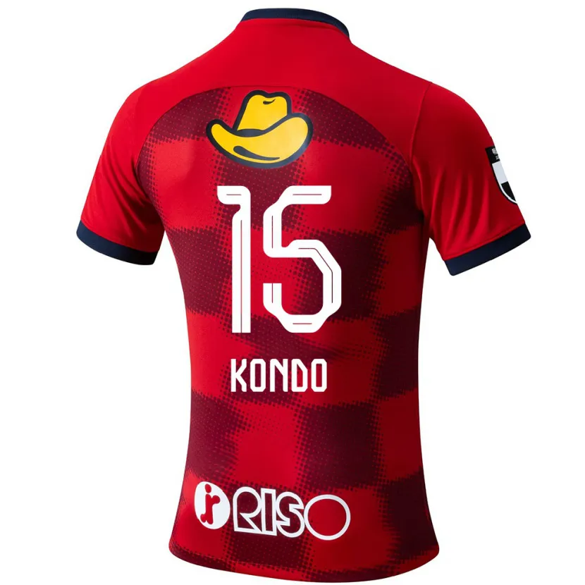 Danxen Dětské Daisuke Kondo #15 Červená Modrá Bílá Domů Hráčské Dresy 2024/25 Dres