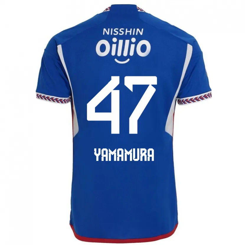 Danxen Dětské Kazuya Yamamura #47 Modrá Bílá Červená Domů Hráčské Dresy 2024/25 Dres