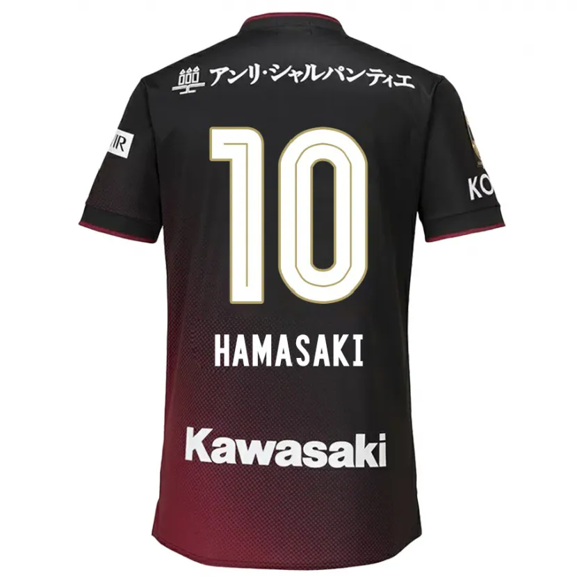 Danxen Dětské Kento Hamasaki #10 Černá Červená Domů Hráčské Dresy 2024/25 Dres