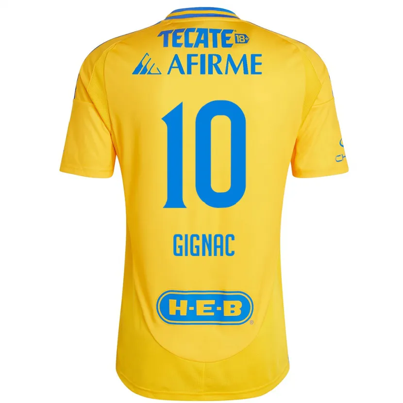 Danxen Dětské André-Pierre Gignac #10 Zlatožlutá Domů Hráčské Dresy 2024/25 Dres