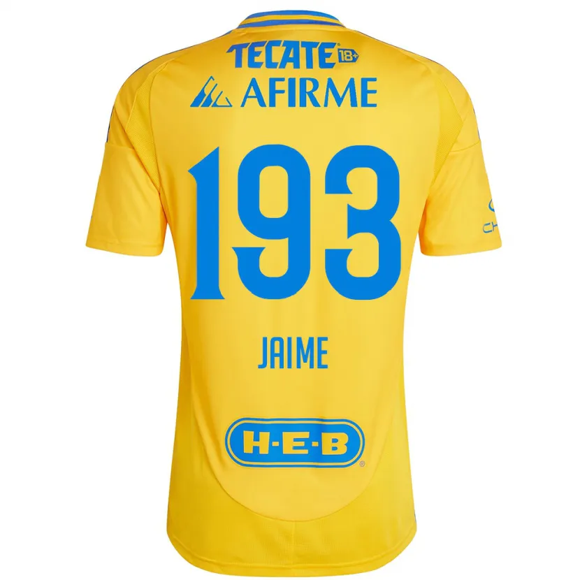 Danxen Dětské Kenneth Jaime #193 Zlatožlutá Domů Hráčské Dresy 2024/25 Dres