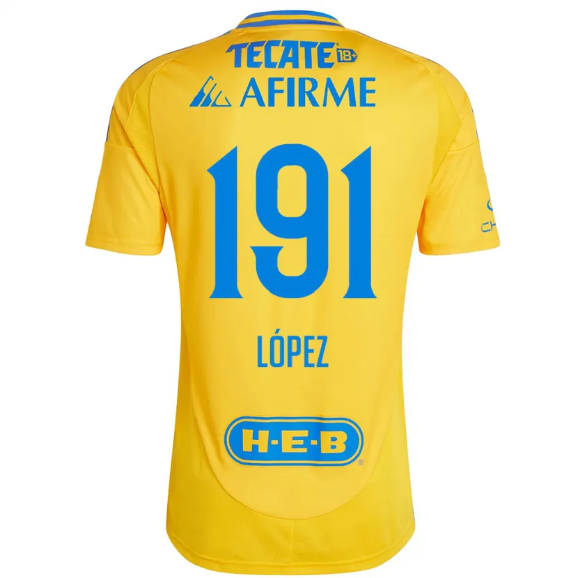 Danxen Dětské Adrián López #191 Zlatožlutá Domů Hráčské Dresy 2024/25 Dres