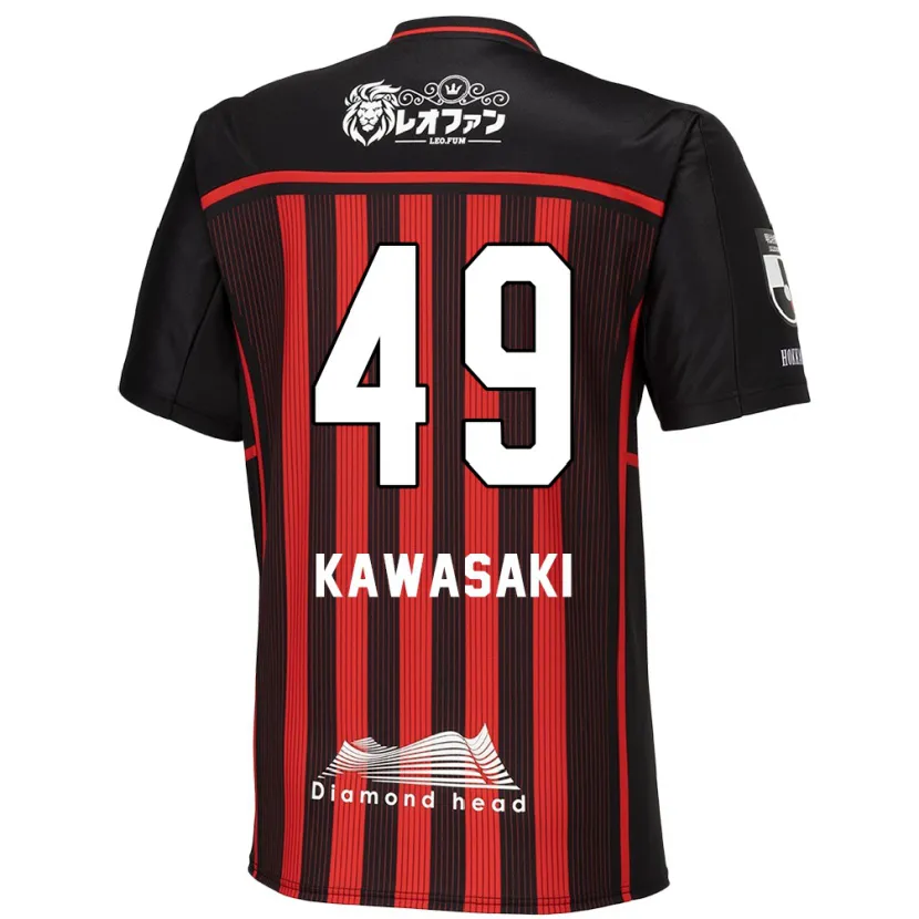 Danxen Dětské Kanta Kawasaki #49 Červená Černá Domů Hráčské Dresy 2024/25 Dres