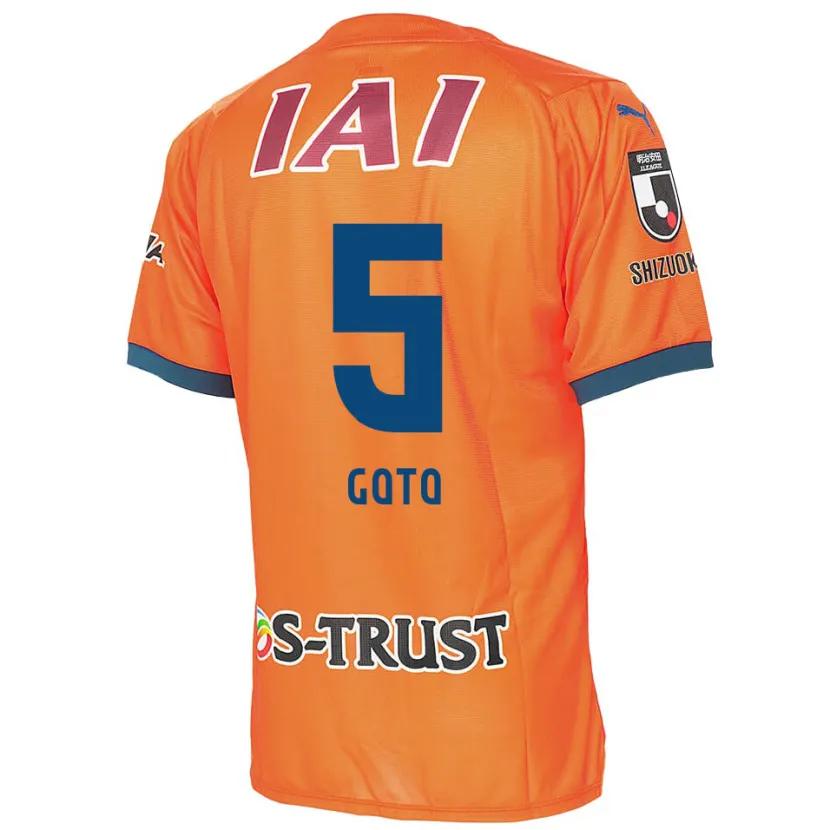 Danxen Dětské Keita Goto #5 Oranžová Modrá Domů Hráčské Dresy 2024/25 Dres