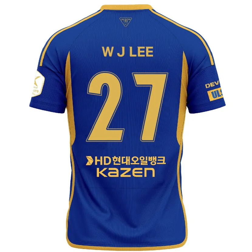 Danxen Dětské Ji-Woo Lee #27 Modrá Žlutá Domů Hráčské Dresy 2024/25 Dres