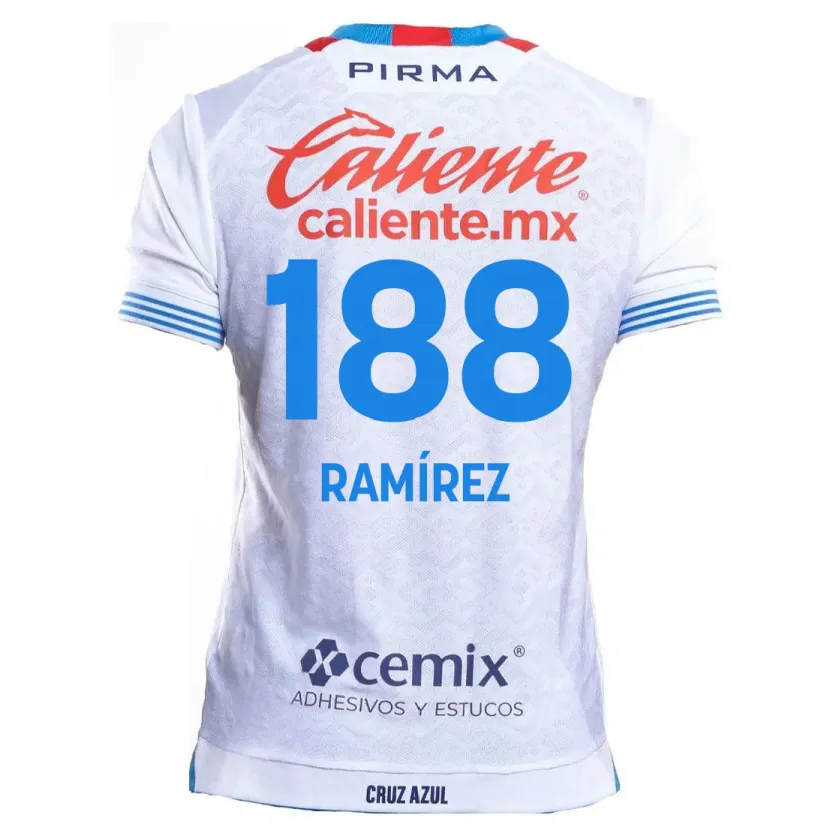 Danxen Dětské Diego Ramírez #188 Bílá Modrá Daleko Hráčské Dresy 2024/25 Dres