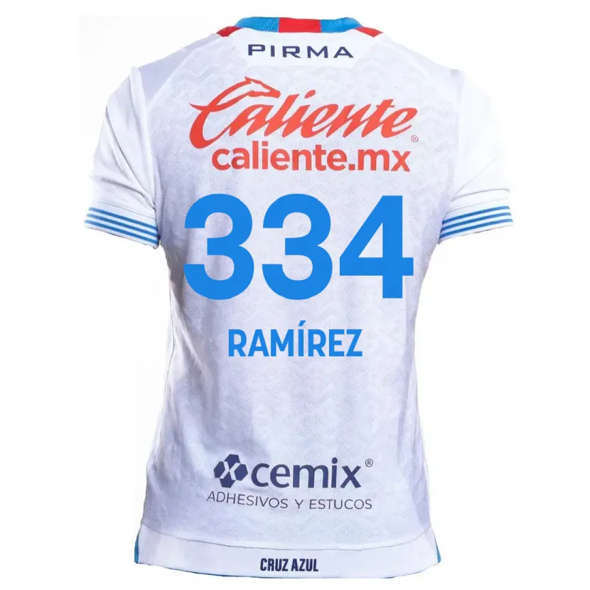 Danxen Dětské Mauricio Ramírez #334 Bílá Modrá Daleko Hráčské Dresy 2024/25 Dres