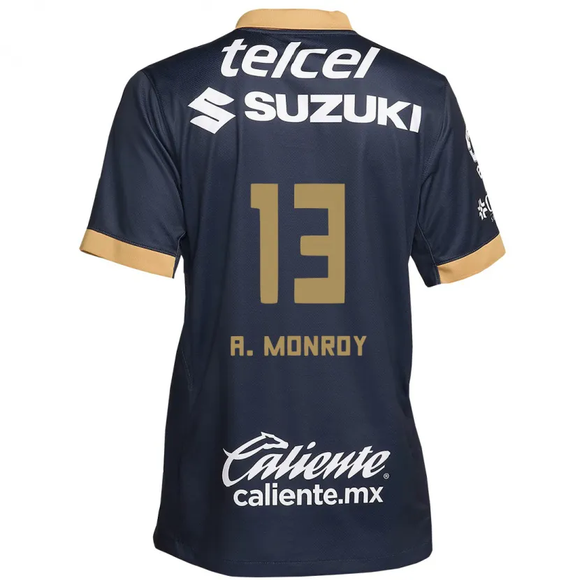 Danxen Dětské Pablo Monroy #13 Obsidián Zlato Bílá Daleko Hráčské Dresy 2024/25 Dres