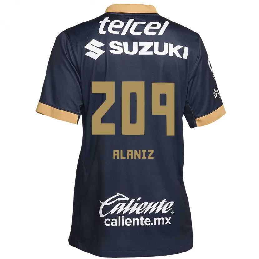 Danxen Dětské Jorge Alaniz #209 Obsidián Zlato Bílá Daleko Hráčské Dresy 2024/25 Dres