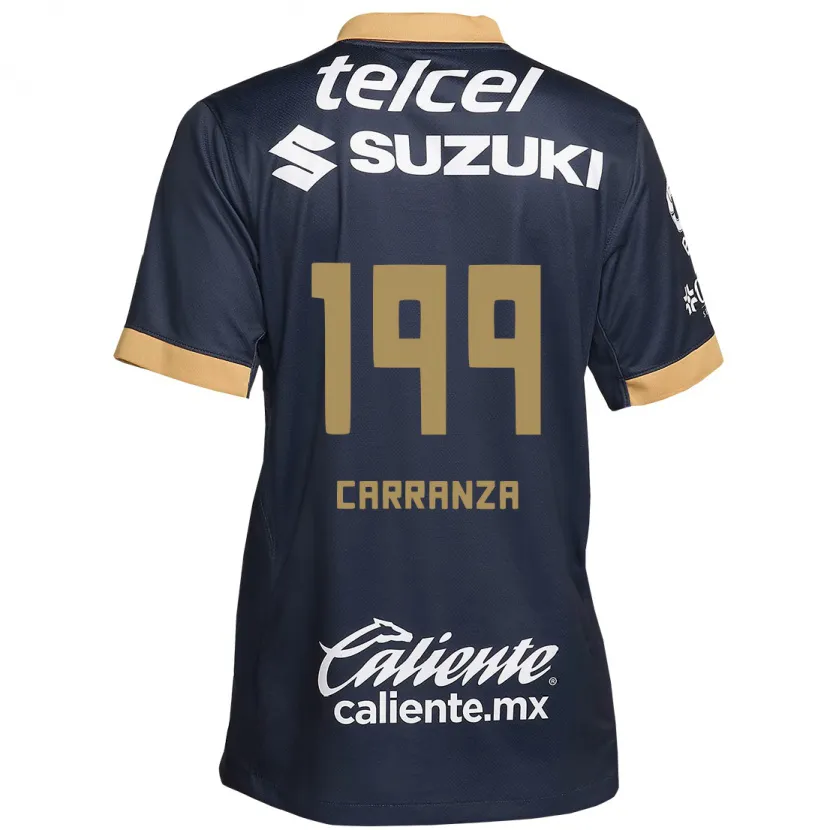 Danxen Dětské Kléber Carranza #199 Obsidián Zlato Bílá Daleko Hráčské Dresy 2024/25 Dres