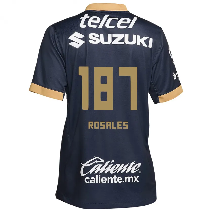 Danxen Dětské Alonso Rosales #187 Obsidián Zlato Bílá Daleko Hráčské Dresy 2024/25 Dres