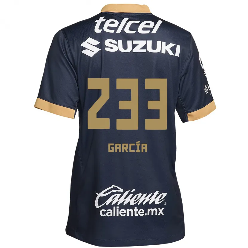 Danxen Dětské Carlos García #233 Obsidián Zlato Bílá Daleko Hráčské Dresy 2024/25 Dres