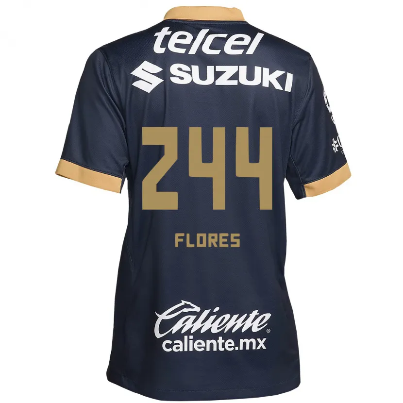 Danxen Dětské Jonathan Flores #244 Obsidián Zlato Bílá Daleko Hráčské Dresy 2024/25 Dres