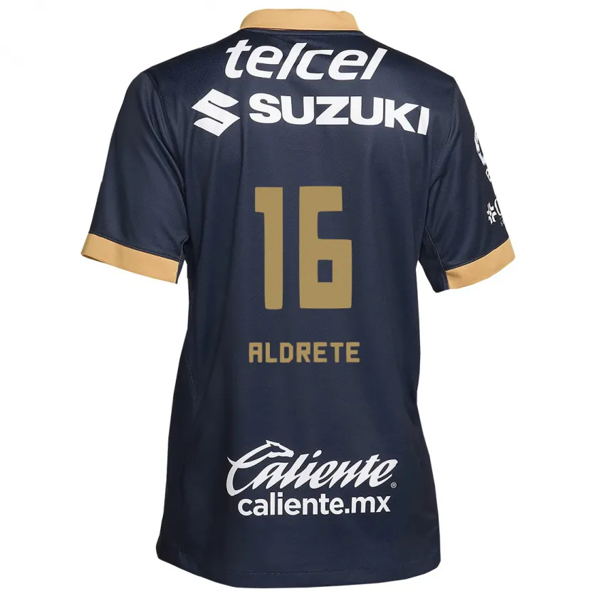 Danxen Dětské Adrián Aldrete #16 Obsidián Zlato Bílá Daleko Hráčské Dresy 2024/25 Dres