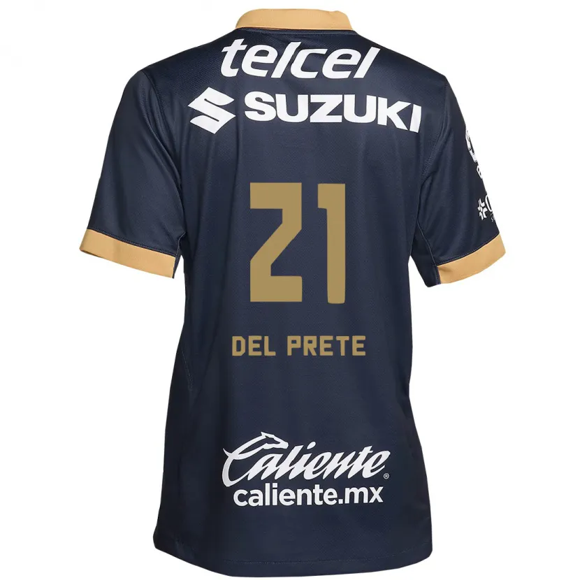 Danxen Dětské Gustavo Del Prete #21 Obsidián Zlato Bílá Daleko Hráčské Dresy 2024/25 Dres