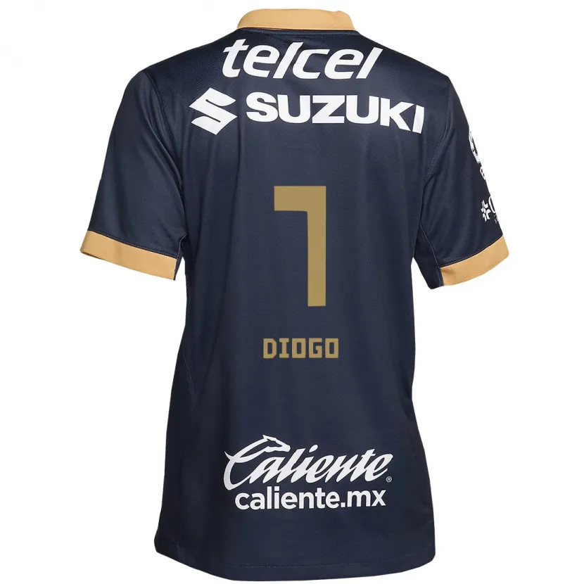 Danxen Dětské Diogo #7 Obsidián Zlato Bílá Daleko Hráčské Dresy 2024/25 Dres