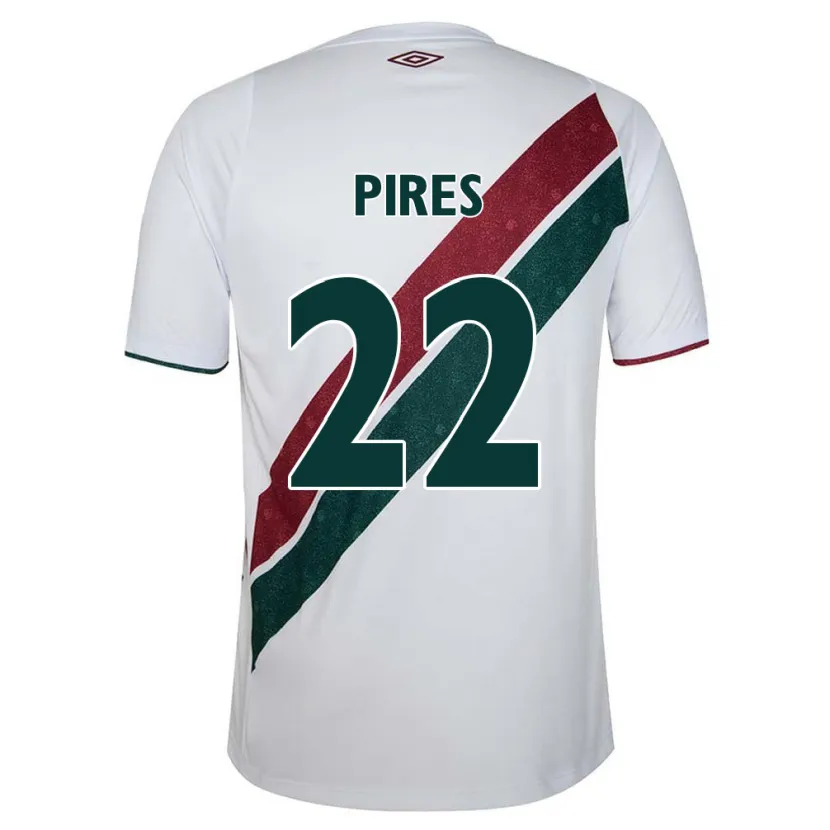 Danxen Dětské Gabriel Pires #22 Bílá Zelená Kaštanová Daleko Hráčské Dresy 2024/25 Dres