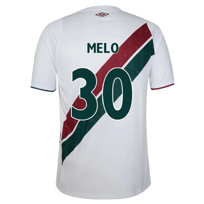 Danxen Dětské Felipe Melo #30 Bílá Zelená Kaštanová Daleko Hráčské Dresy 2024/25 Dres