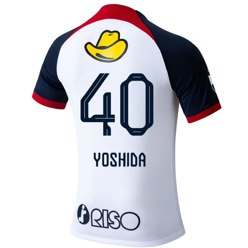 Danxen Dětské Minato Yoshida #40 Bílá Modrá Červená Daleko Hráčské Dresy 2024/25 Dres