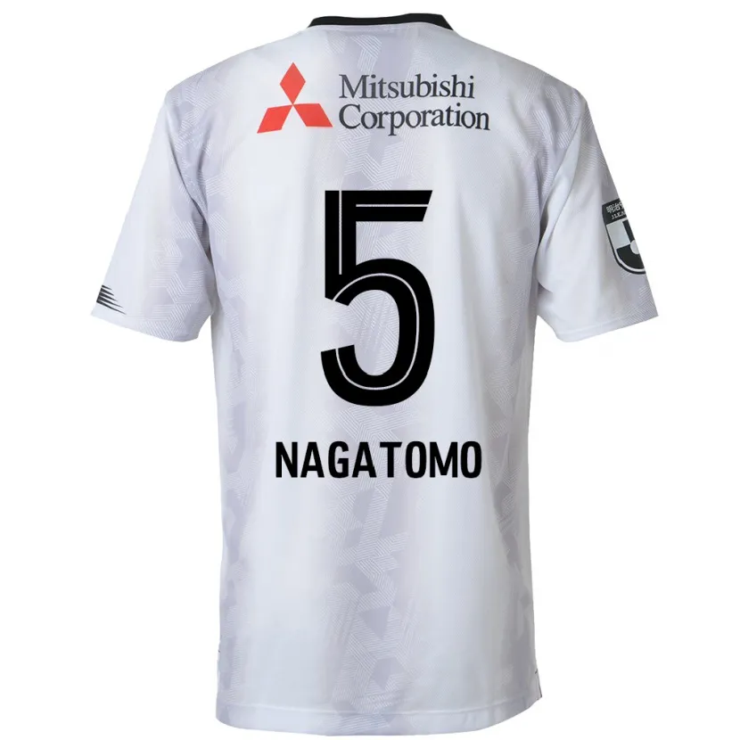 Danxen Dětské Yuto Nagatomo #5 Bílý Černý Daleko Hráčské Dresy 2024/25 Dres