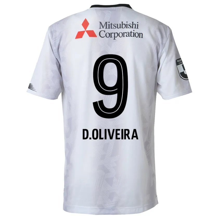 Danxen Dětské Diego Oliveira #9 Bílý Černý Daleko Hráčské Dresy 2024/25 Dres