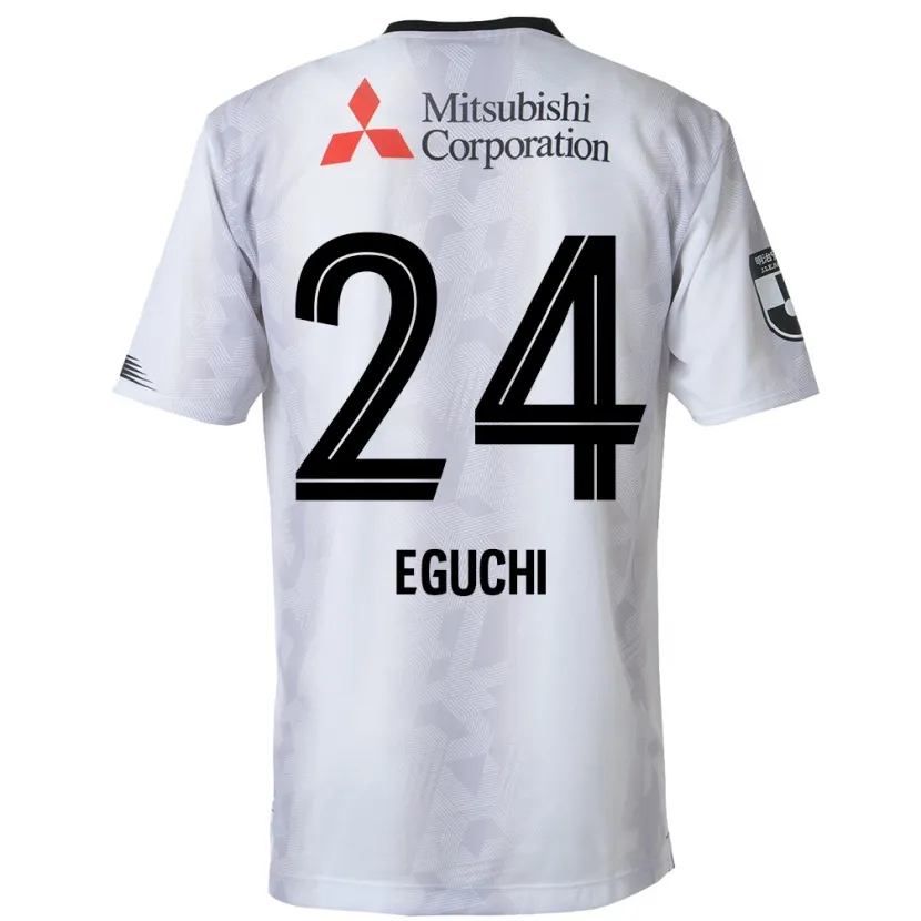 Danxen Dětské Kaito Eguchi #24 Bílý Černý Daleko Hráčské Dresy 2024/25 Dres