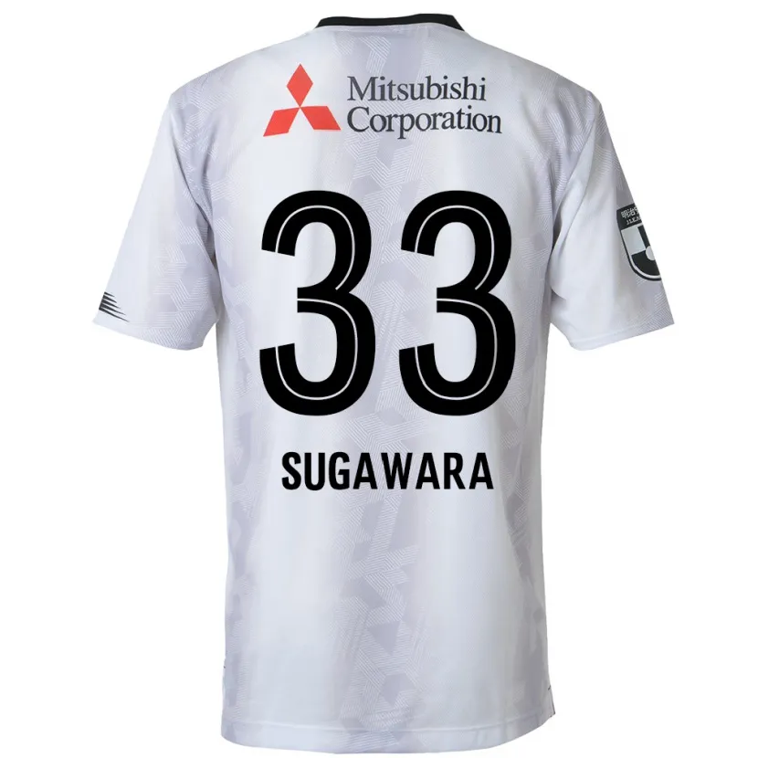 Danxen Dětské Yuta Sugawara #33 Bílý Černý Daleko Hráčské Dresy 2024/25 Dres