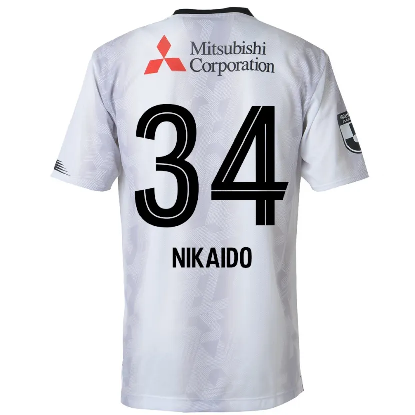 Danxen Dětské Rintaro Nikaido #34 Bílý Černý Daleko Hráčské Dresy 2024/25 Dres