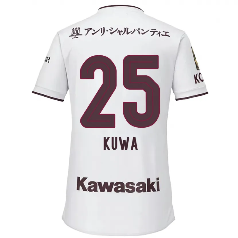 Danxen Dětské Yuya Kuwasaki #25 Bílá Červená Daleko Hráčské Dresy 2024/25 Dres