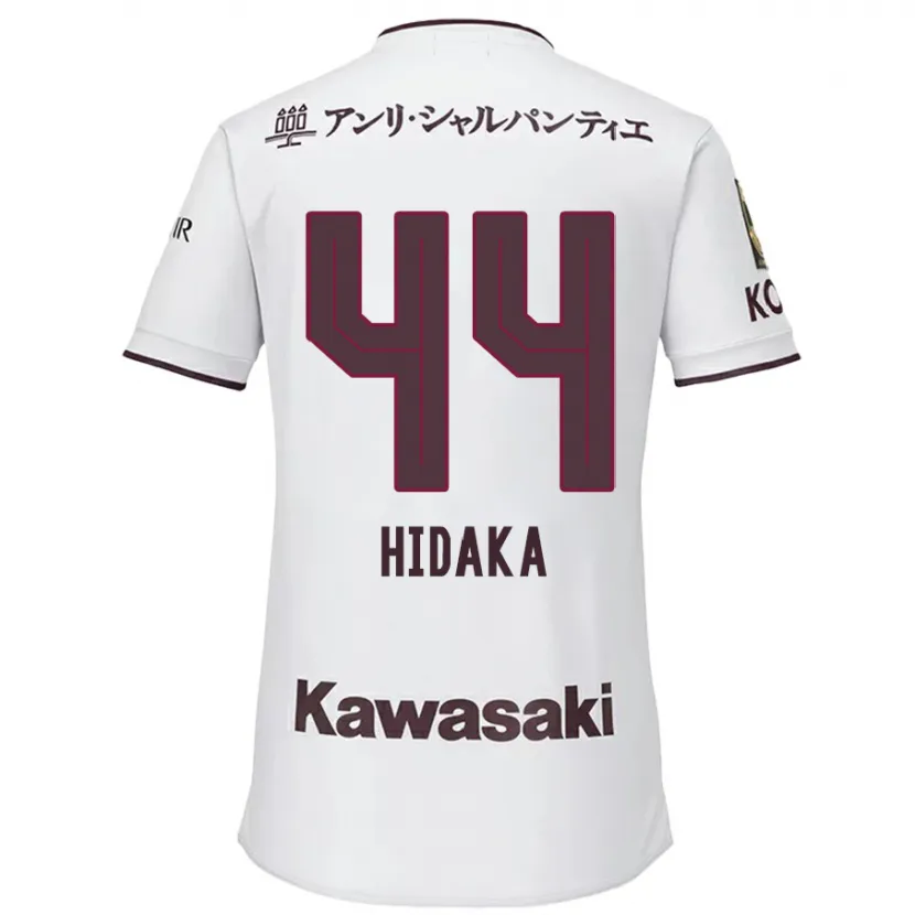 Danxen Dětské Mitsuki Hidaka #44 Bílá Červená Daleko Hráčské Dresy 2024/25 Dres