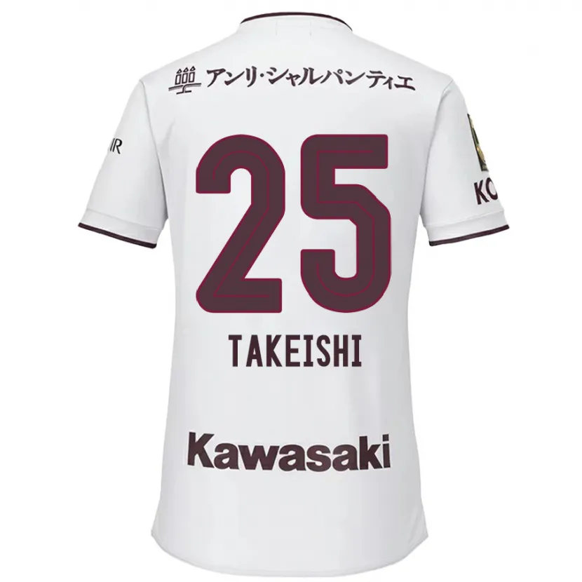 Danxen Dětské Tsubasa Takeishi #25 Bílá Červená Daleko Hráčské Dresy 2024/25 Dres