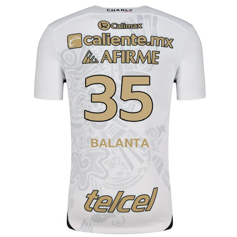 Danxen Dětské Kevin Balanta #35 Bílý Černý Daleko Hráčské Dresy 2024/25 Dres