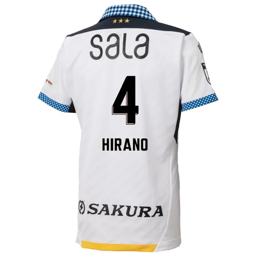 Danxen Dětské Rion Hirano #4 Bílý Černý Daleko Hráčské Dresy 2024/25 Dres