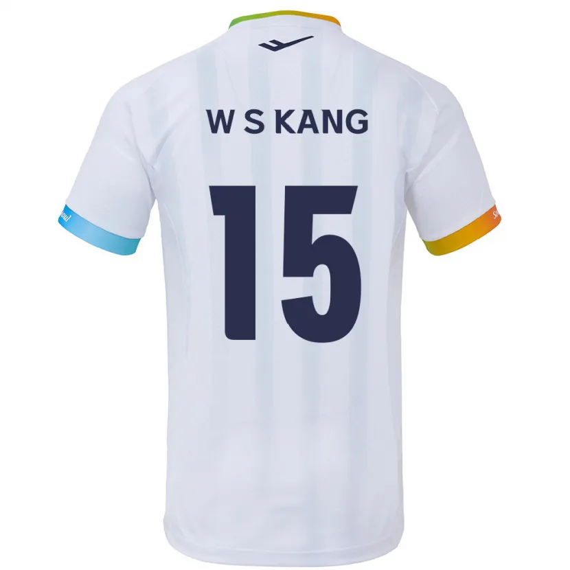 Danxen Dětské Sang-Woo Kang #15 Bílá Modrá Daleko Hráčské Dresy 2024/25 Dres