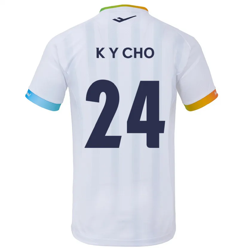 Danxen Dětské Young-Kwang Cho #24 Bílá Modrá Daleko Hráčské Dresy 2024/25 Dres